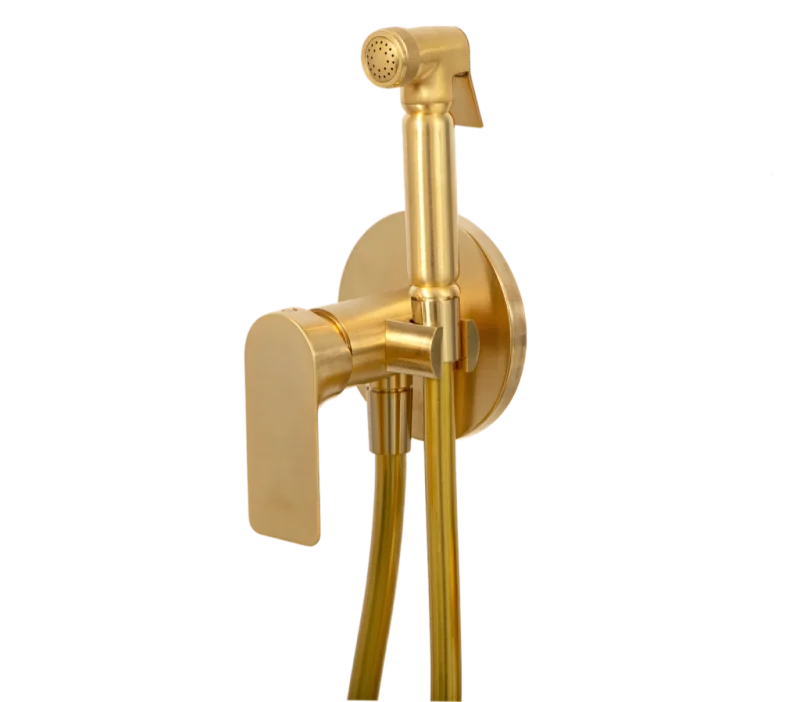 Гигиенический душ со смесителем Remer Infinity I65BG, золото брашированное