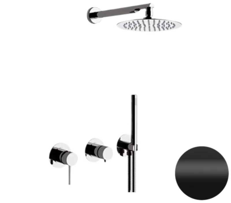 Душевая система Remer X Style X96S02NO, черный матовый