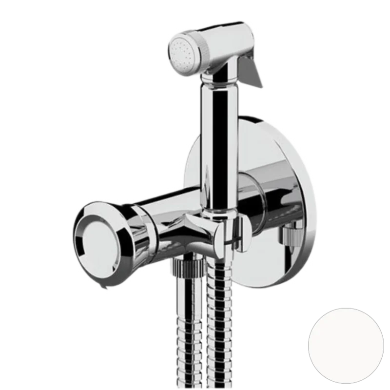 Гигиенический душ со смесителем Remer Element ET65BO, белый матовый