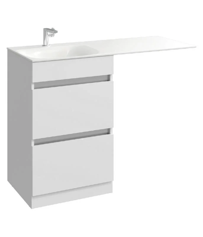 Тумба напольная Aqwella Forma 115 под умывальник для установки со стиральной машиной левая