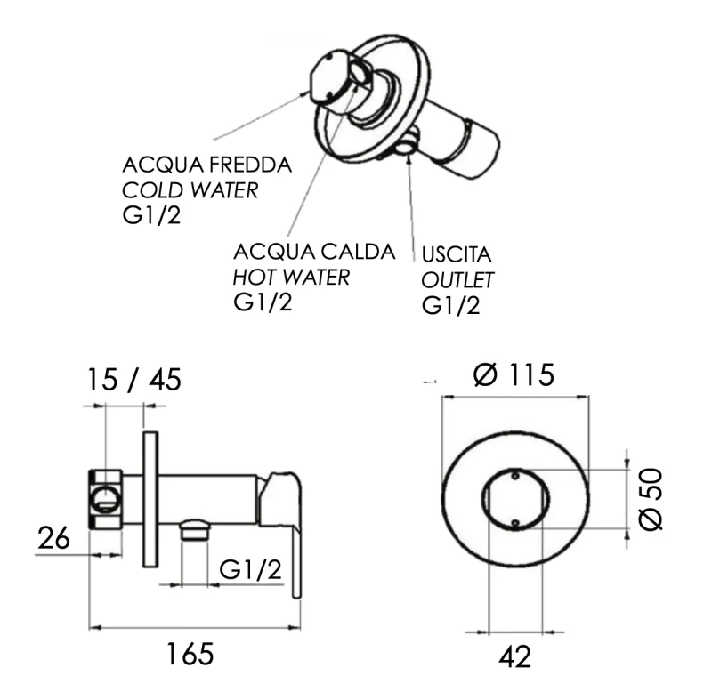 Гигиенический душ со смесителем Remer Winner W65B, хром