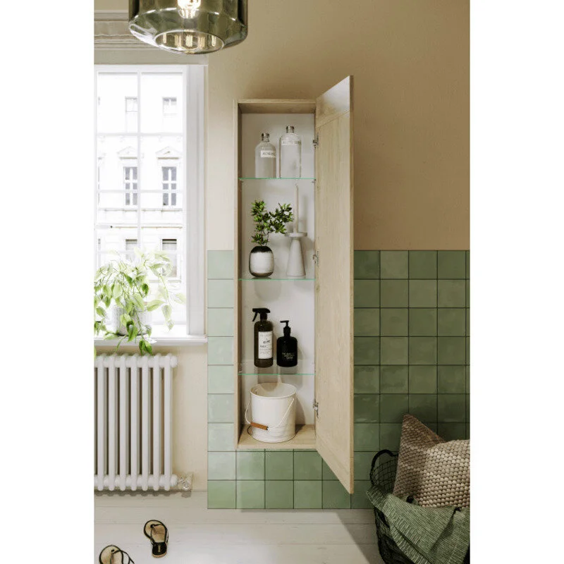 AQWELLA Astrid подвесной пенал 35 см, цвет дерево светлое