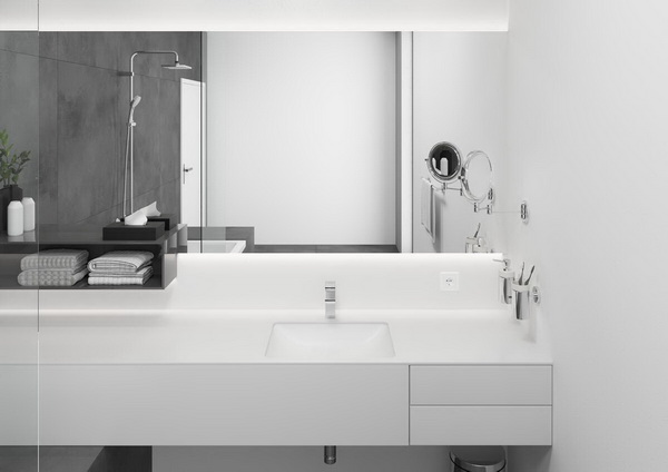 Смеситель для раковины Hansgrohe Vernis Shape 100, без донного клапана, хром, 71569000