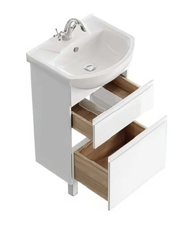 AQWELLA Rodos   тумба под умывальник 50 см, цвет белый глянцевый