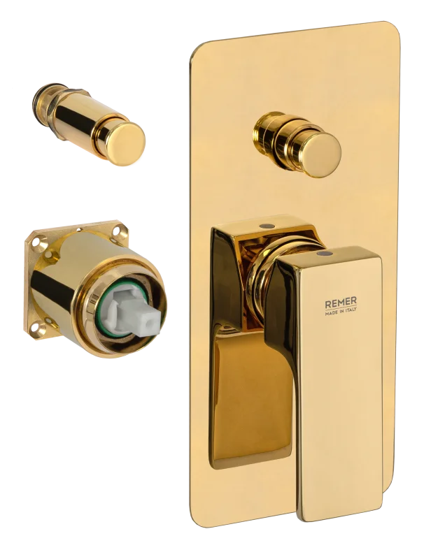 Смеситель для душа Remer Absolute AU09KBDO, золото глянцевое