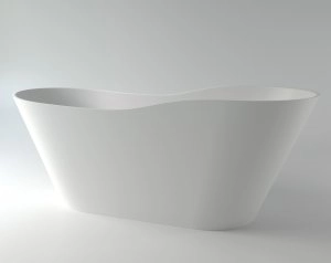 Ванна каменная Holbi Afrodita Solid Surface белый матовый