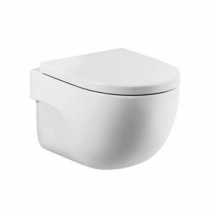 Унитаз подвесной Roca Meridian Compacto Rimless 346244000 + 8012B2002 с пневмокрышкой Slim