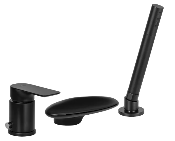 Смеситель для ванны Remer Infinity I07UFNO, черный матовый