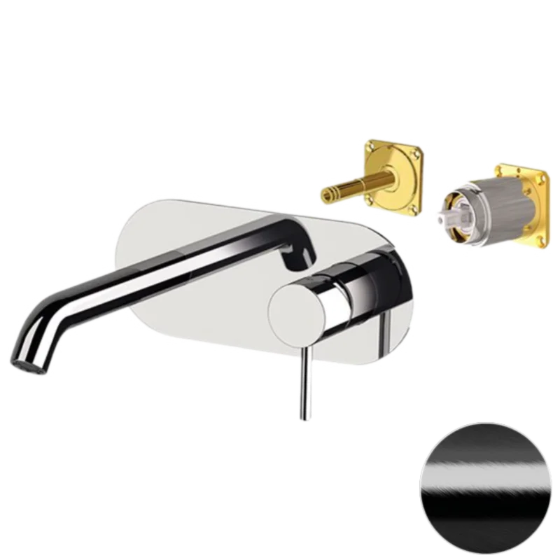 Смеситель для раковины Remer X Style X15KBCFP, черный брашированный хром