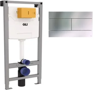 Инсталляция для унитаза OLI120 099949 + клавиша смыва Slim хром мат. 659046