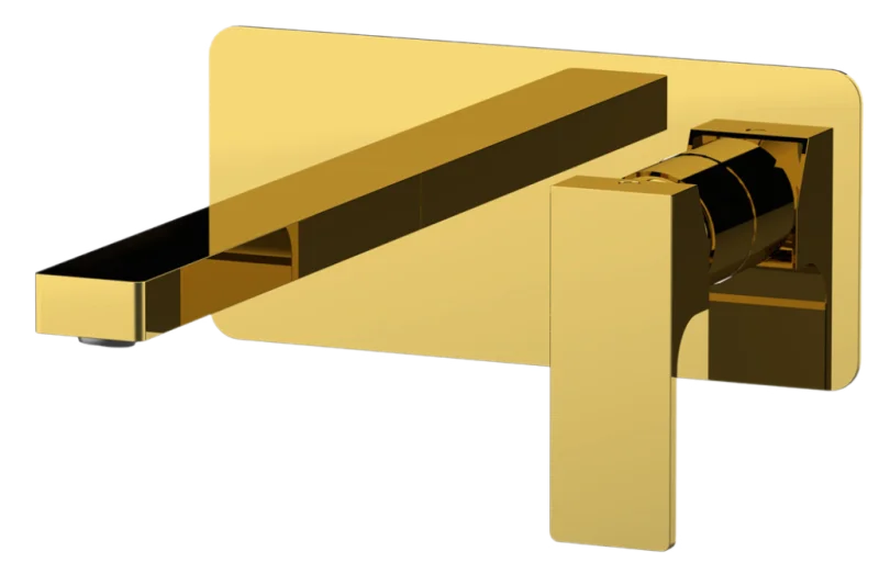Смеситель для раковины Remer Absolute AU15DO, золото глянцевое