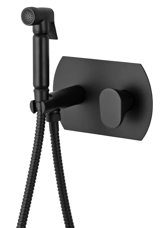 Гигиенический душ со смесителем Remer Infinity I60NO, черный матовый