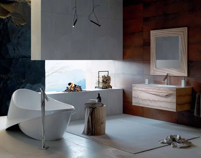 Зеркало Aqwella Papyrus Wood