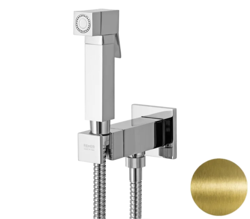 Гигиенический душ со смесителем Remer Absolute Q64VO, латунь состаренная