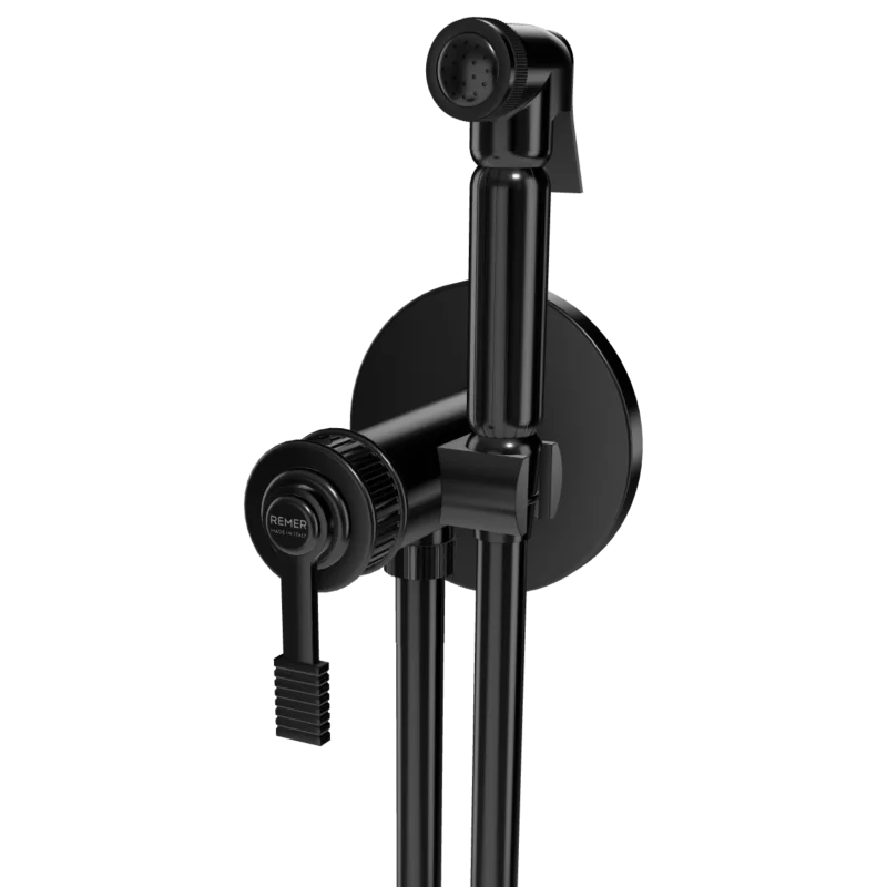 Гигиенический душ со смесителем Remer Atelier AL65ZCFP, черный брашированный хром