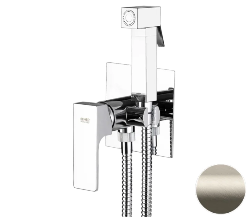 Гигиенический душ со смесителем Remer Absolute AU65XV, сталь