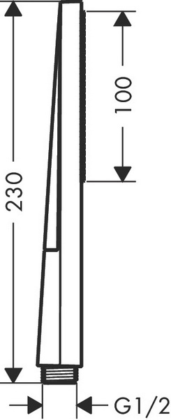 Ручной душ-палочка Hansgrohe Pulsify E Baton EcoSmart, хром, 24320000