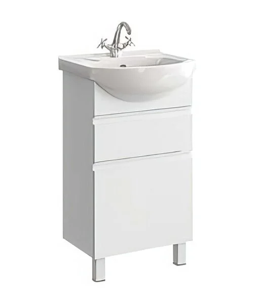 AQWELLA Rodos   тумба под умывальник 50 см, цвет белый глянцевый