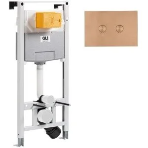 Комплект инсталляции OLI 120 + клавиша смыва Blink бронза, 885055+887610