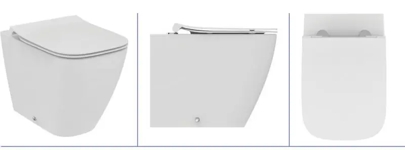 Унитаз приставной Standard i.life B безободковый RimLS+, c сиденьем Soft-Close