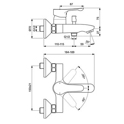 Промо набор для ванной Ideal Standard ALPHA 3 в 1, BD004AA