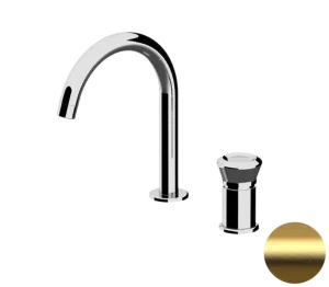 Смеситель для раковины Remer Element ET57BG, золото брашированное