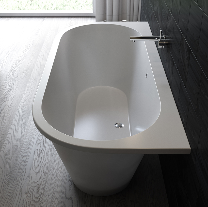 Ванна каменная Holbi Galatea Solid Surface белый матовый