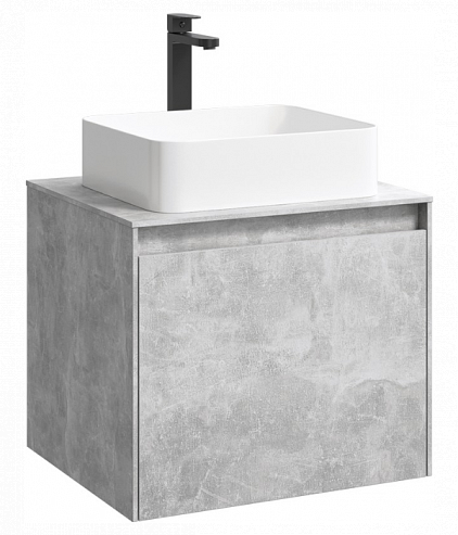 Фасад тумбы под умывальник Aqwella 5 stars Mobi MOB0706BS 60 бетон светлый