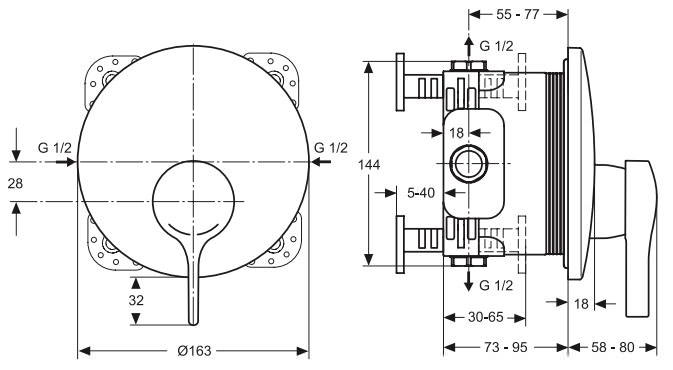 Смеситель Ideal Standard Melange A4719AA для душа