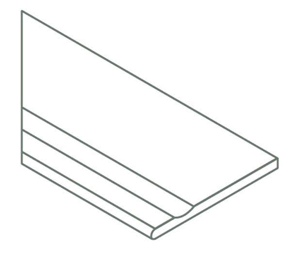 Бортик FOSSIL GREY BOR.30X120 SVASATO ROUND SX / ФОССИЛ ГРЭЙ БОРТ.30X120 С ВЫЕМ.ЗАК.ЛЕВ