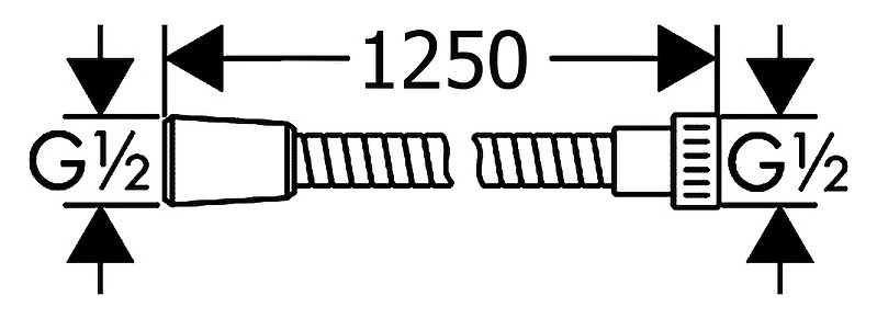 Душевой шланг Hansgrohe Metaflex 28262000