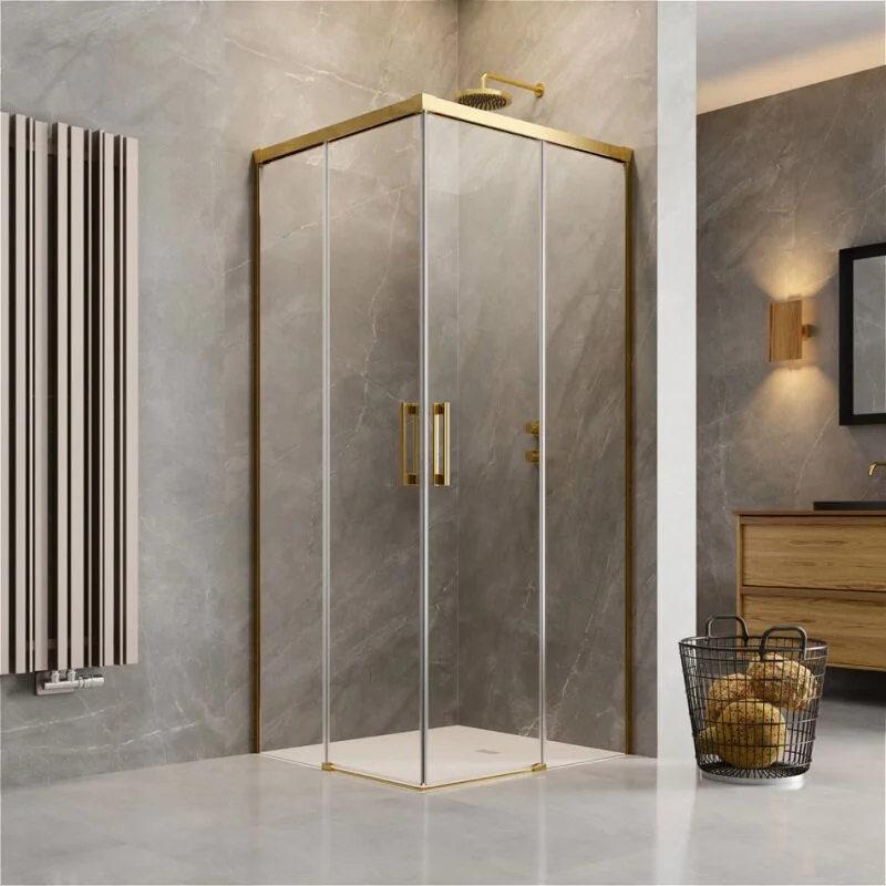 Душевая дверь Radaway Idea Gold KDD 90 х 200.5 см, стекло прозрачное, профиль золото, правая 2/2, 387060-09-01R