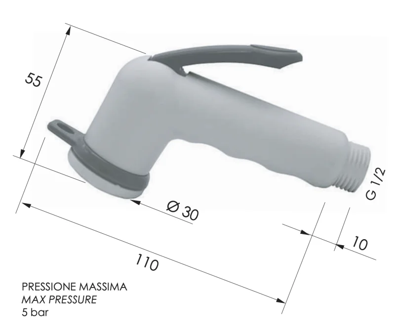 Гигиенический душ Remer 332DPBN, хром