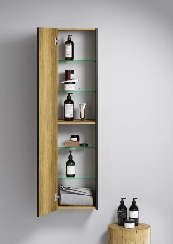 Шкаф-пенал подвесной Aqwella Fargo дуб балтийский