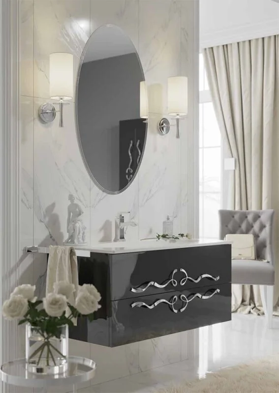 Тумба под умывальник Aqwella Clarberg Due amanti 100 DUE0110BLK черный