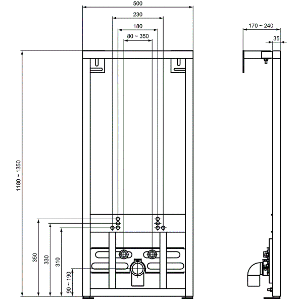 Инсталляция для биде Ideal Standard W589667
