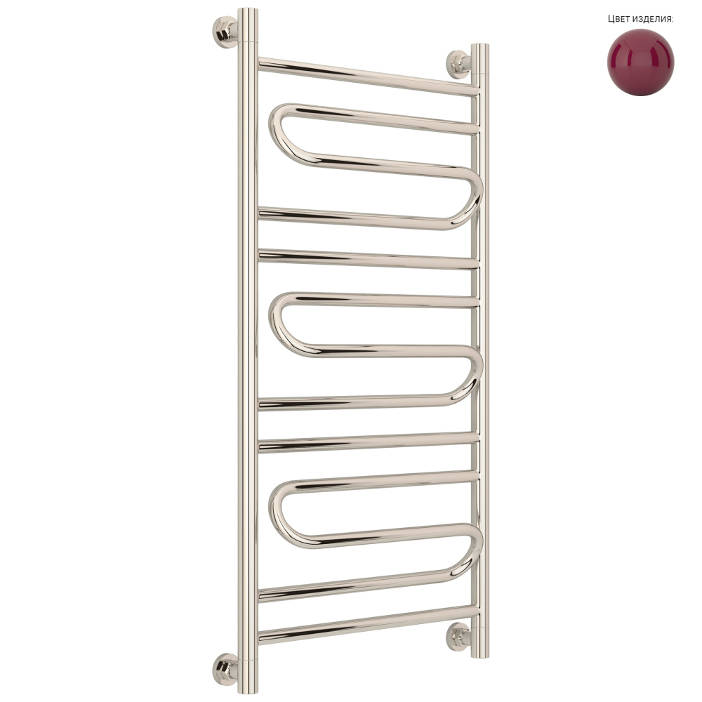 Водяной полотенцесушитель Сунержа Элегия+ 1000х500, RAL 4004 Бордово-фиолетовый, арт.4004-0205-1050