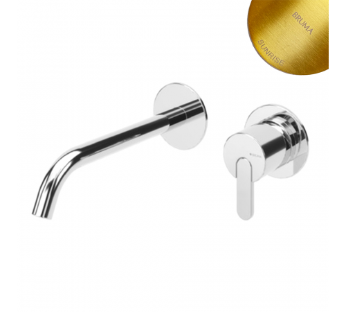 E1670119SR Внешняя часть смесителя для раковины скрытого монтажа Bruma Leaf Sunrise (излив 200 мм)