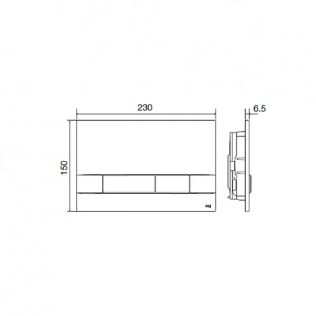 Кнопка смыва механическая OLI Narrow 148302 хром матовый OliPure / Fresh