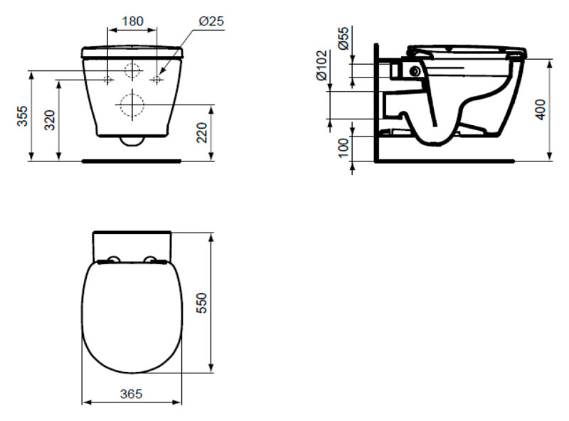 Унитаз подвесной Ideal Standard Connect E814901