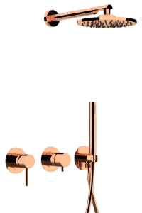 Душевая система Remer X Style X96S02ORL, медь глянцевая