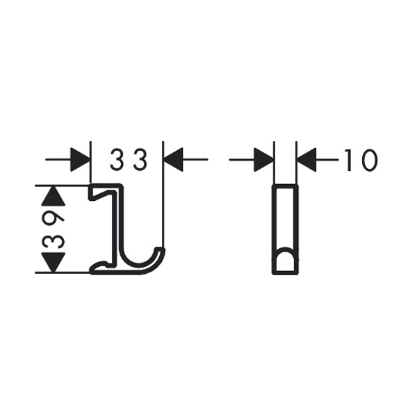 Hansgrohe WallStoris Крючок узкий черный матовый 27929670