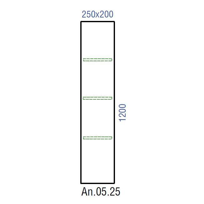 Шкаф-пенал подвесной Aqwella Анкона 25 акация