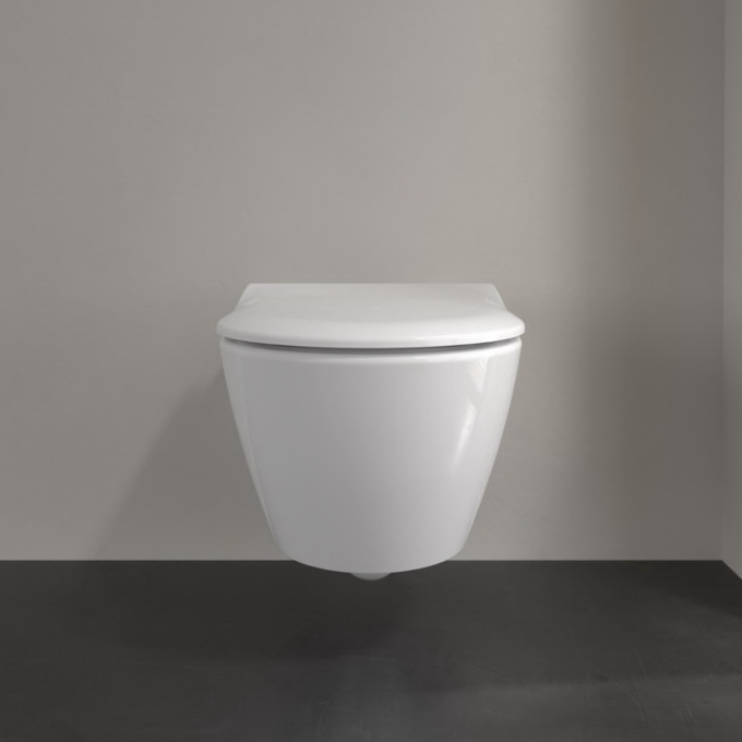 Унитаз подвесной Villeroy&Boch Subway 2.0 5614R001 + 9M78S101 37x56 с тонким сиденьем Soft Close, безободковый