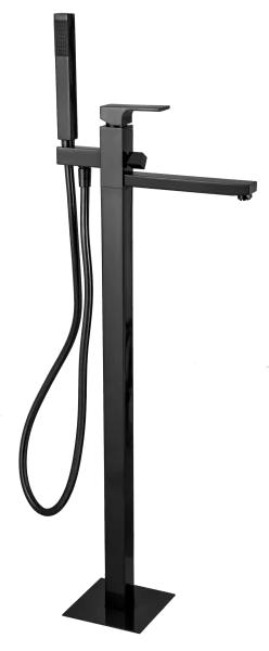 Смеситель для ванны Remer Absolute AU08CFP, чёрный брашированный хром