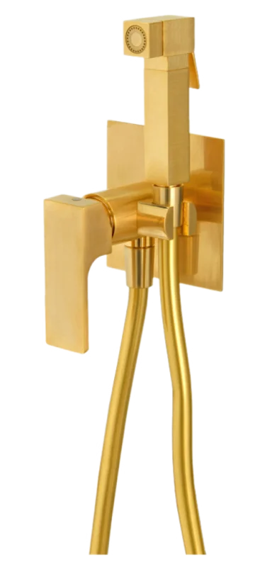 Гигиенический душ со смесителем Remer Absolute AU65BG, золото брашированное