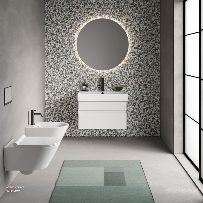 Раковина Catalano Premium 80х47, арт.0220800001, без отв. под смеситель, белый глянцевый