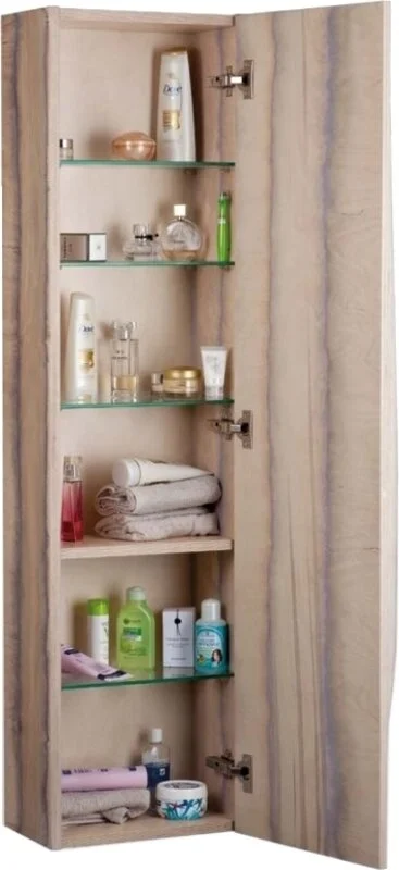 Шкаф-пенал подвесной Aqwella Papyrus Wood светлое дерево