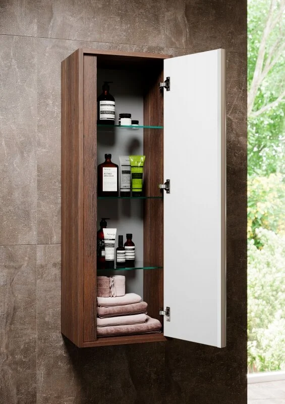 Шкаф-пенал подвесной Aqwella Evolution крафт темный