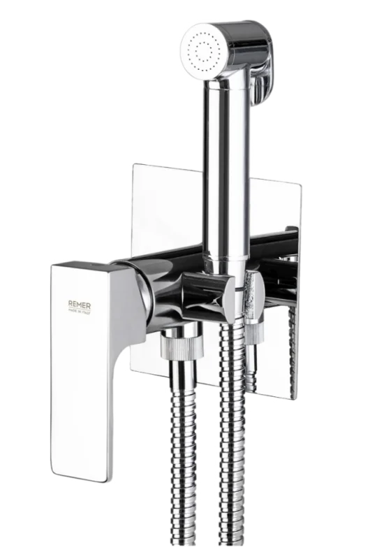 Гигиенический душ со смесителем Remer Absolute AU65W, хром
